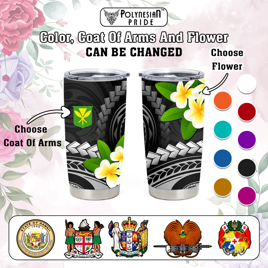 Custom AAPI Heritage Month Tumbler Cup Polynesian Tribal Tattoo