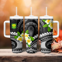 Custom AAPI Heritage Month Tumbler With Handle Polynesian Tribal Tattoo