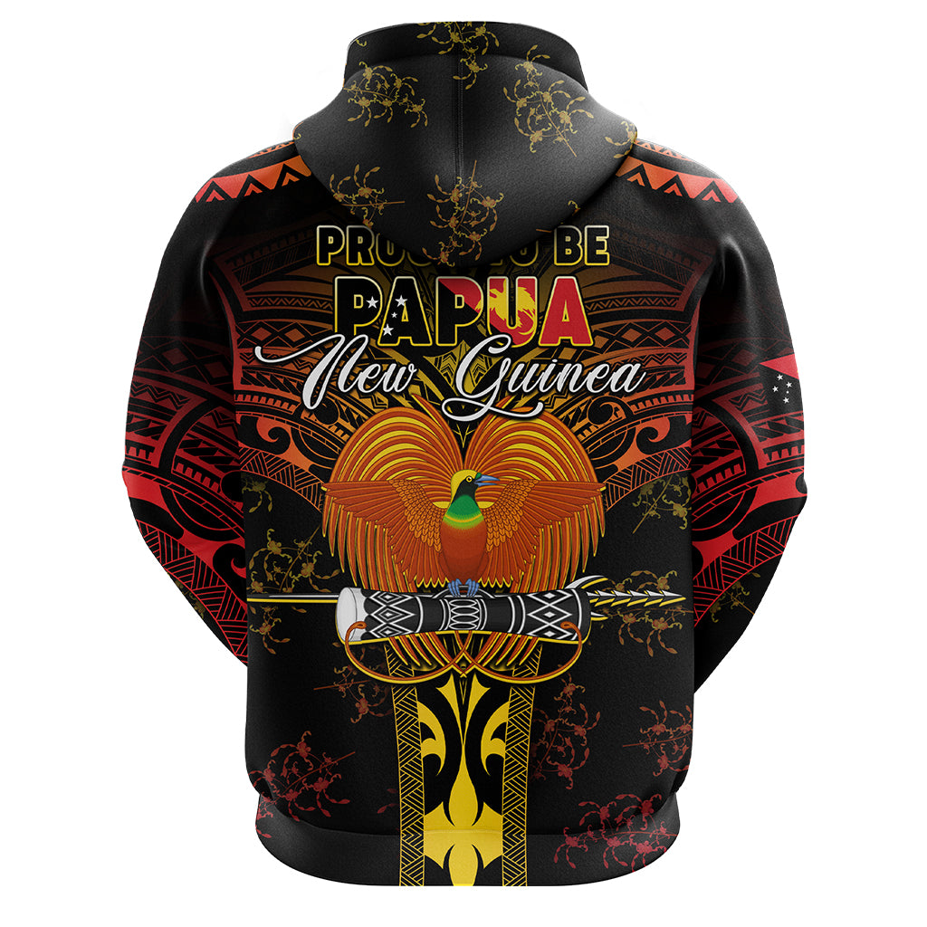 Custom Photo Papua New Guinea Provinces Hoodie Symbol Flag Sepik Blue Orchid Motifs CTM05