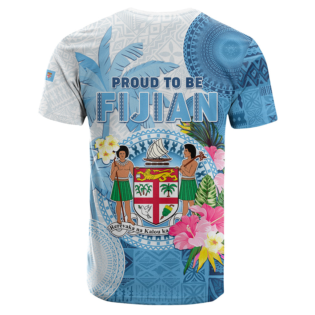 Custom Photo Fiji T Shirt Polynesian Palm Tree Fijian Tapa Pattern - Polynesian Pride