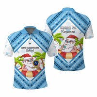 Custom Christmas Fiji Schools Polo Shirt Santa Claus Logo