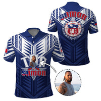 Custom Photo Toa Samoa Rugby Polo Shirt Samoan Pride With Tribal Pattern