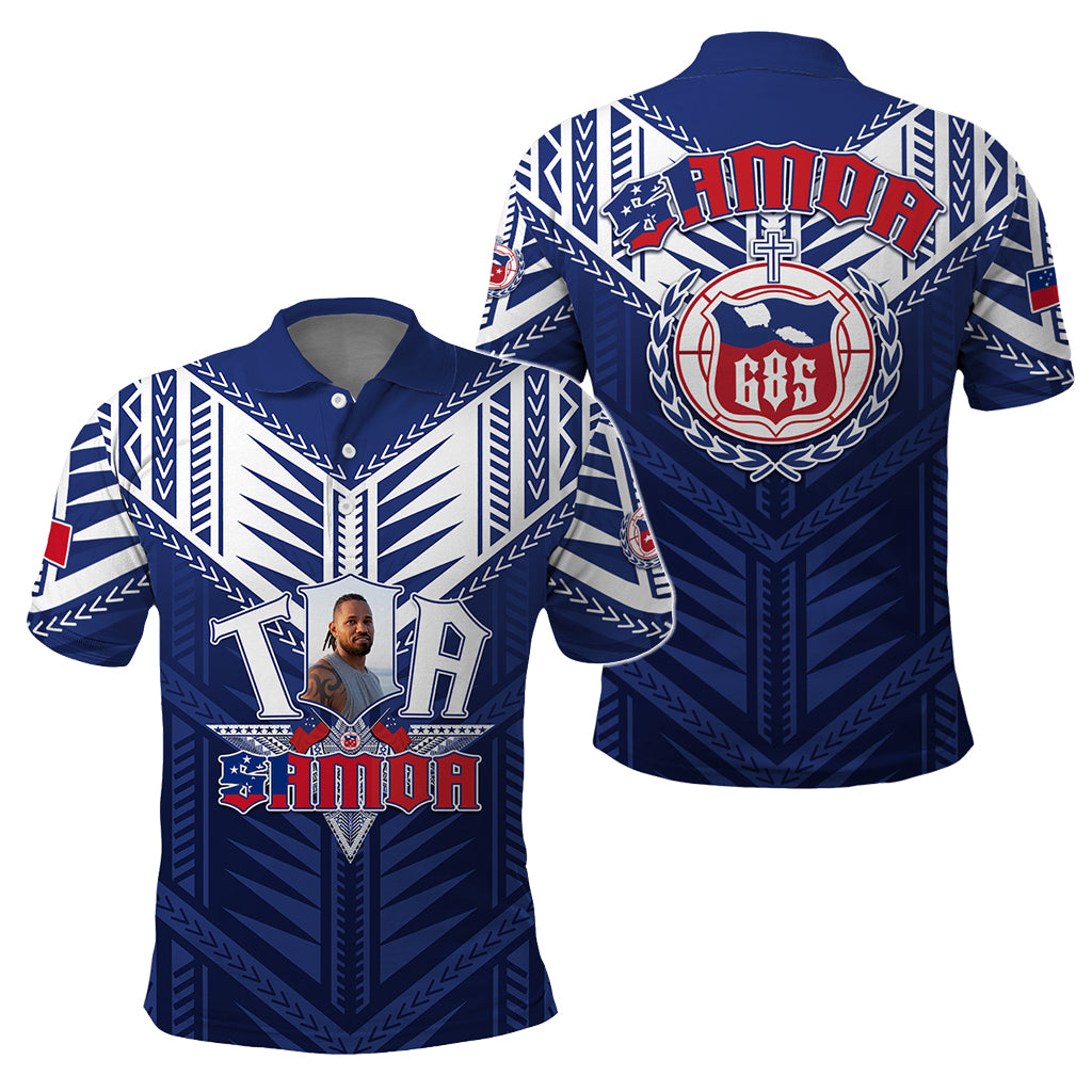 Custom Photo Toa Samoa Rugby Polo Shirt Samoan Pride With Tribal Pattern