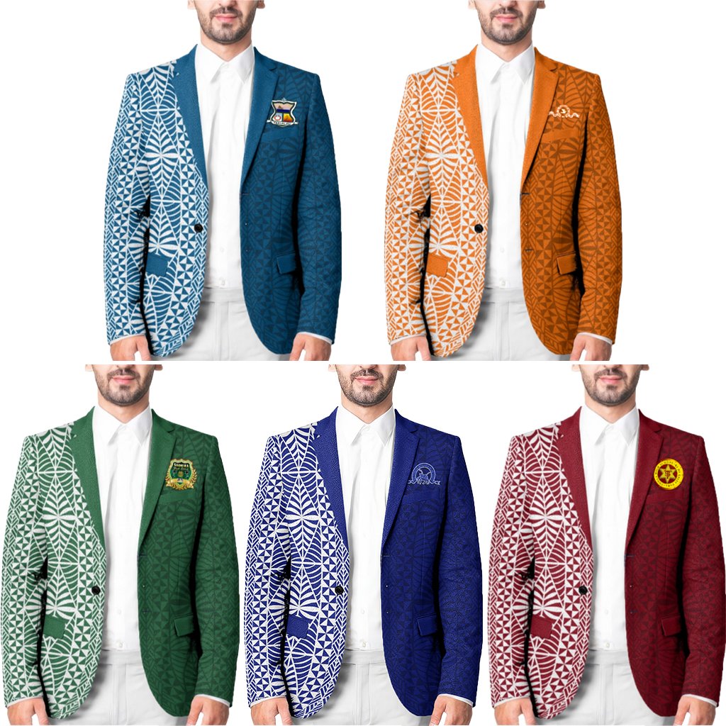 Custom Tonga Schools Blazer Tongan Schools Logo Simple Style