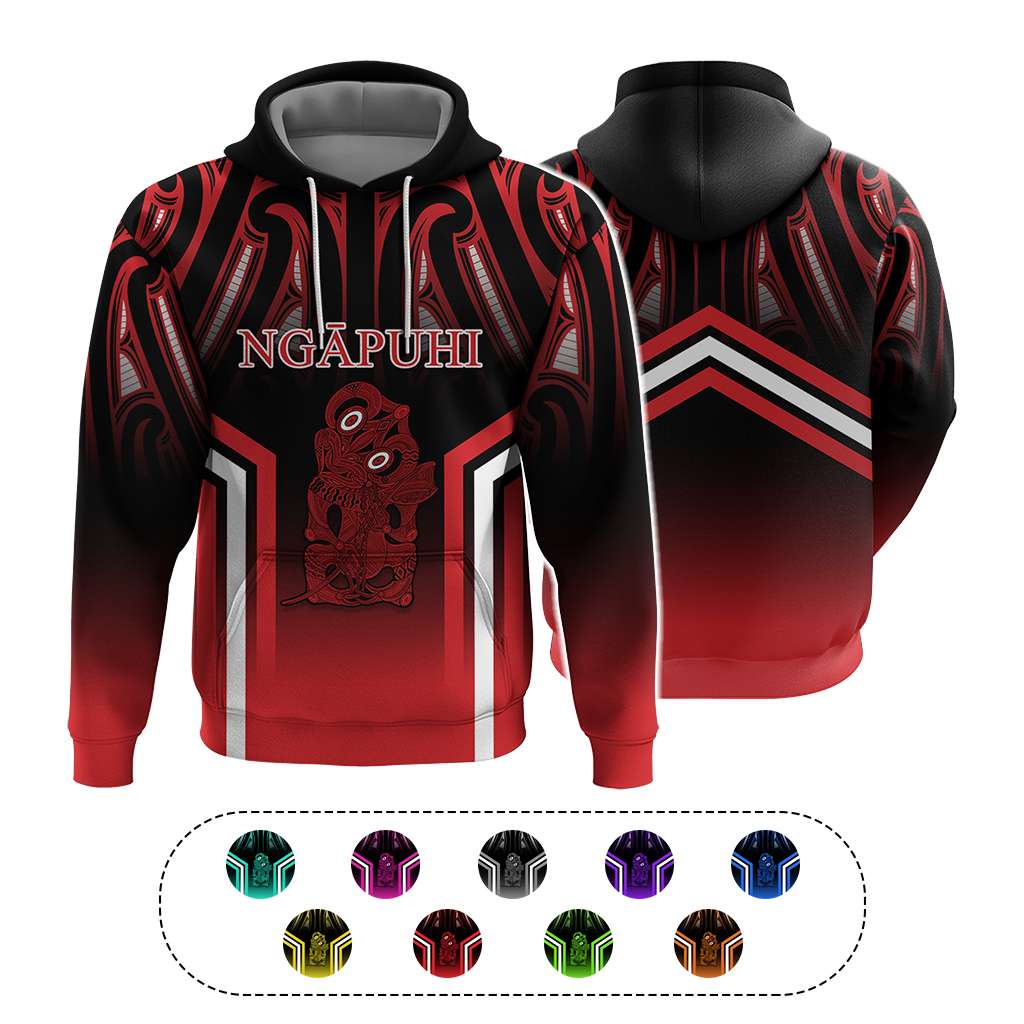 New Zealand Aotearoa Iwi Personalised Text Hoodie Maori Hei Tiki Special Style CTM05 Multicolor - Polynesian Pride