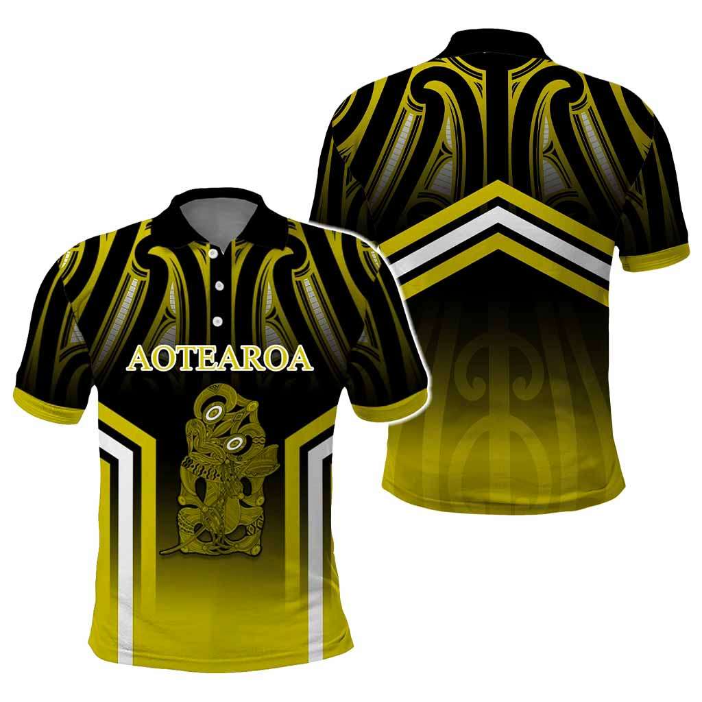 New Zealand Aotearoa Iwi Personalised Text Polo Shirt Maori Hei Tiki Special Style CTM05 - Polynesian Pride