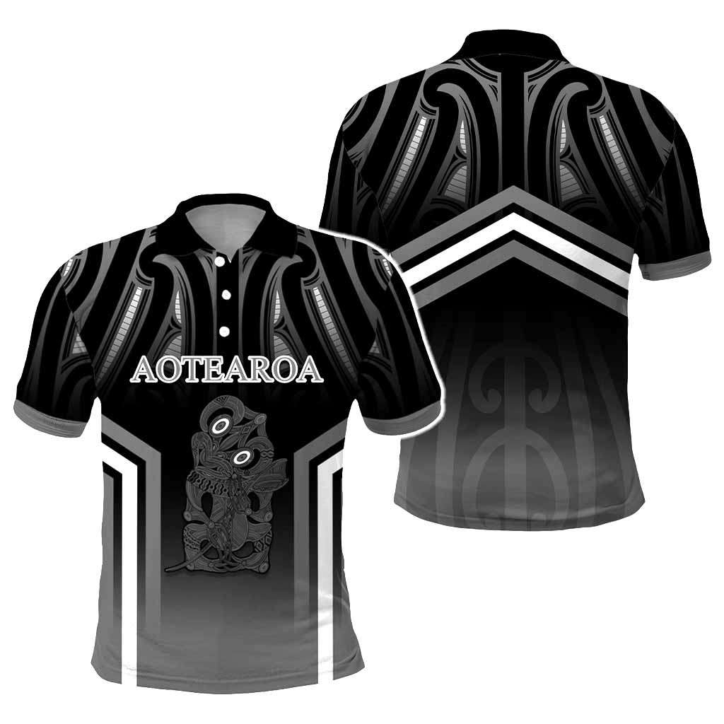 New Zealand Aotearoa Iwi Personalised Text Polo Shirt Maori Hei Tiki Special Style CTM05 - Polynesian Pride