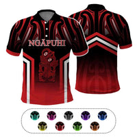 New Zealand Aotearoa Iwi Personalised Text Polo Shirt Maori Hei Tiki Special Style CTM05 Multicolor - Polynesian Pride