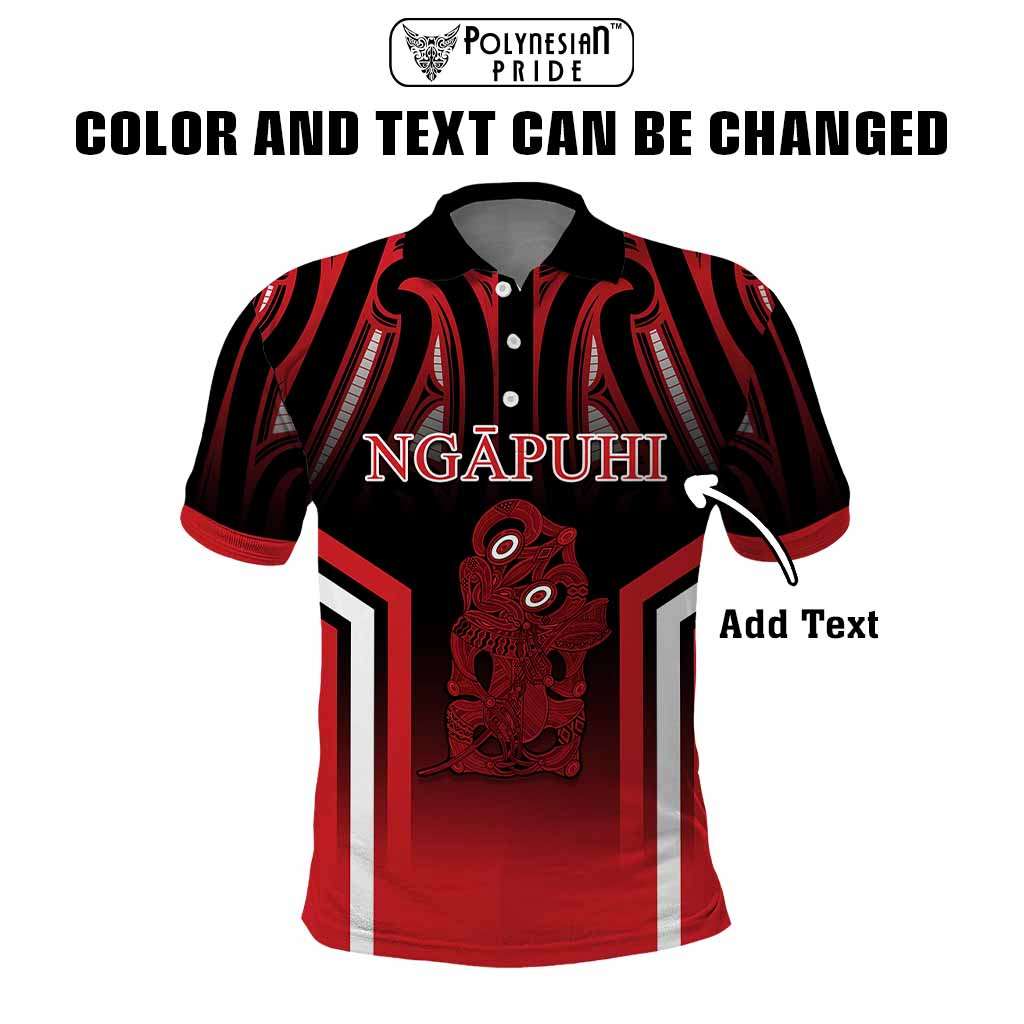 New Zealand Aotearoa Iwi Personalised Text Polo Shirt Maori Hei Tiki Special Style CTM05 - Polynesian Pride