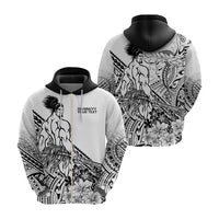Personalised Polynesian Beauty Woman and Warrior Valentine Hoodie With Pacific Pattern - Polynesian Pride