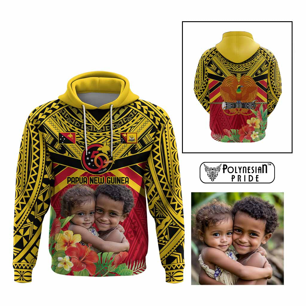 Custom Photo Provinces of Papua New Guinea 50th Years Hoodie Hapi De bilong Indipendens