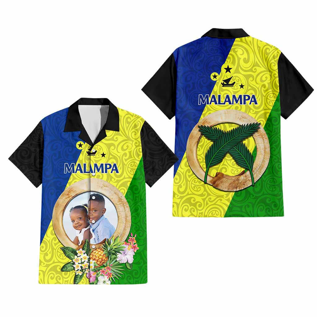 Malampa Province Custom Hawaiian Shirt With Photo Vanuatuan Boar's Tusk Flag Multicolored