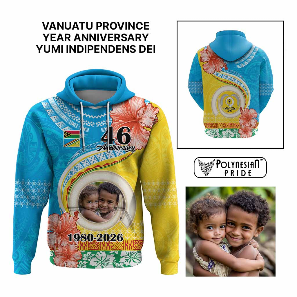 Custom Photo Torba Province Hoodie Vanuatu Yumi Indipendens Dei