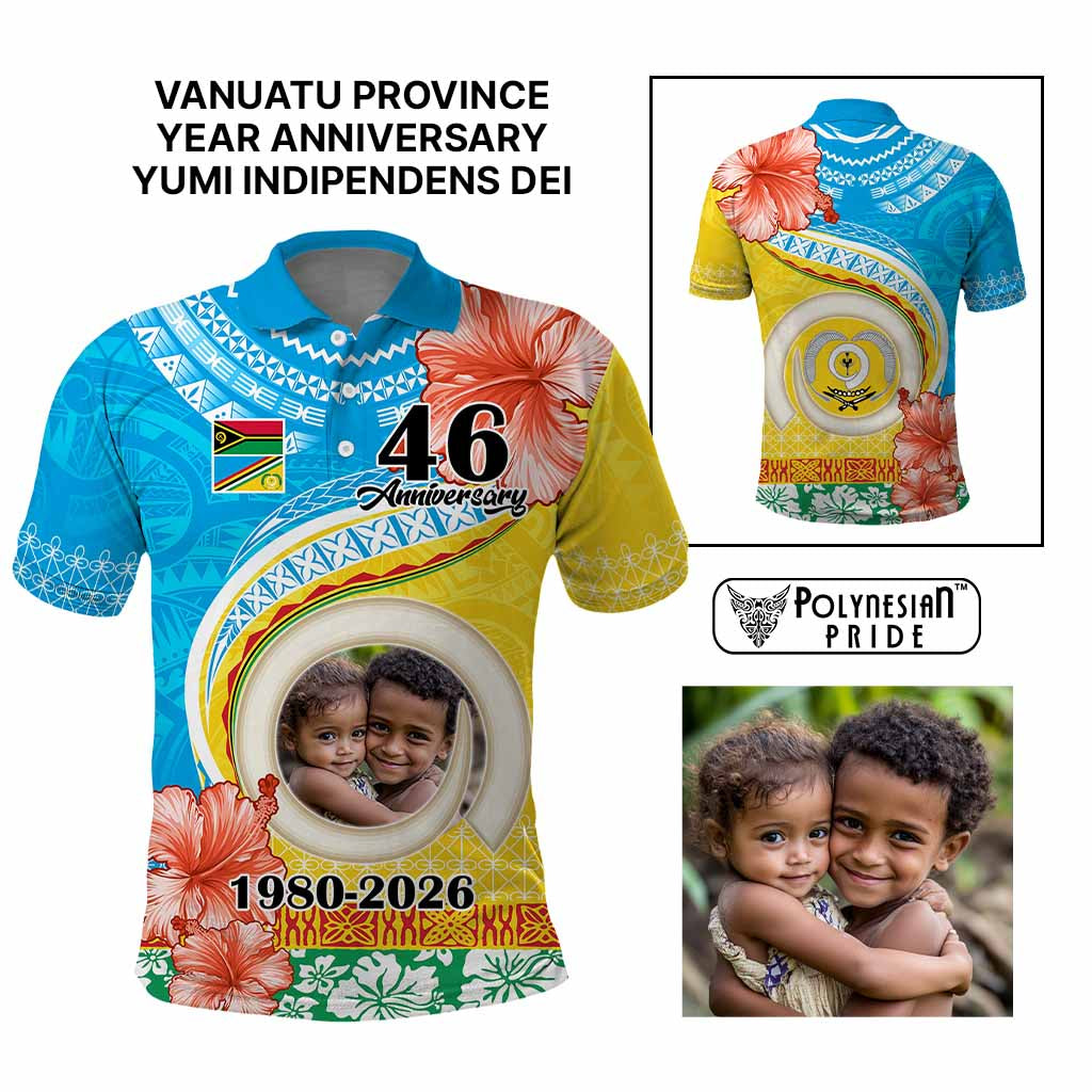 Custom Photo Torba Province Polo Shirt Vanuatu Yumi Indipendens Dei