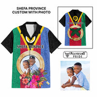 Shefa Province Custom Hawaiian Shirt With Photo Vanuatuan Boar's Tusk Flag Multicolored