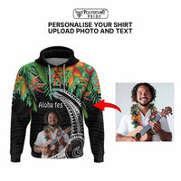 Custom Photo Polynesian Tribal Tattoo with Tropical Vibe Hoodie