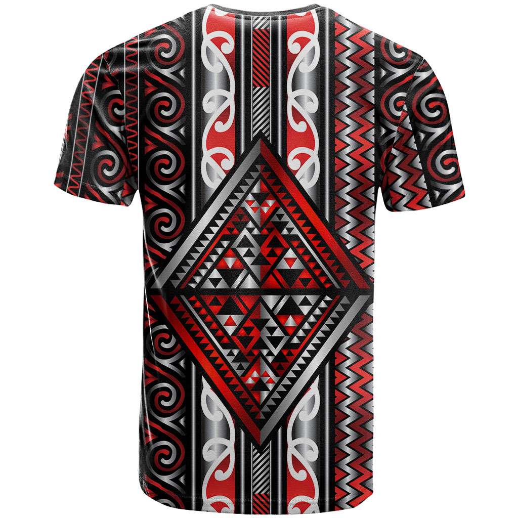 Personalised Aotearoa Iwi Photo Name T shirt Traditional Maori Taniko Kowhaiwhai Pattern