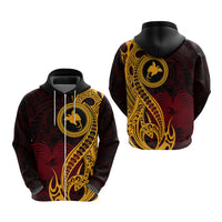 Custom Provinces of Papua New Guinea Hoodie Bird of Paradise Polynesian Tribal - Polynesian Pride
