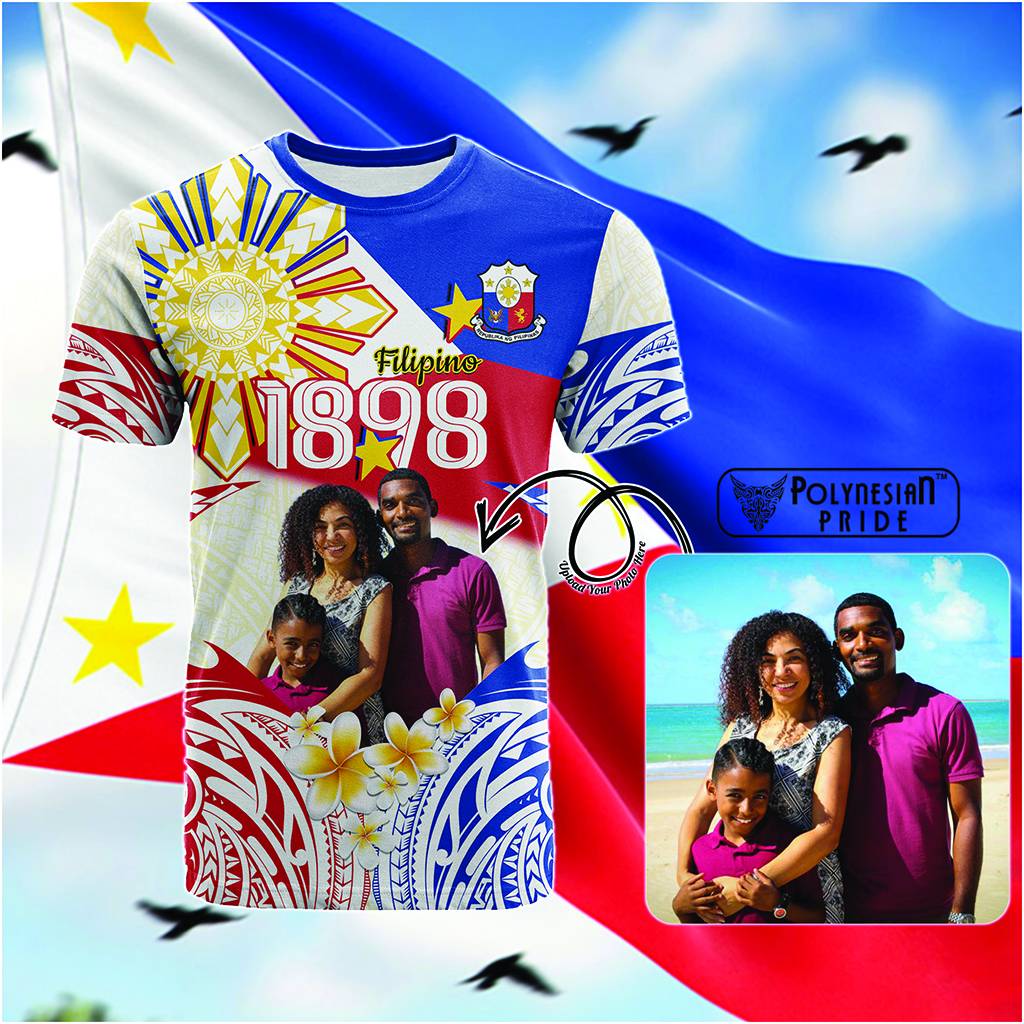 Custom Photo Philippines 1898 T Shirt Maligayang Araw ng Kalayaan
