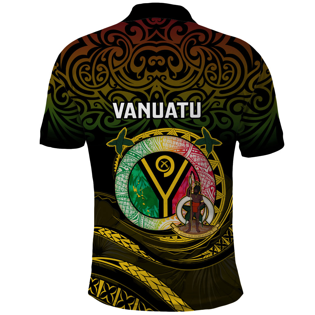 Custom Vanuatu Provinces Polo Shirt Coat Of Arms Mix Flag - Polynesian Pride