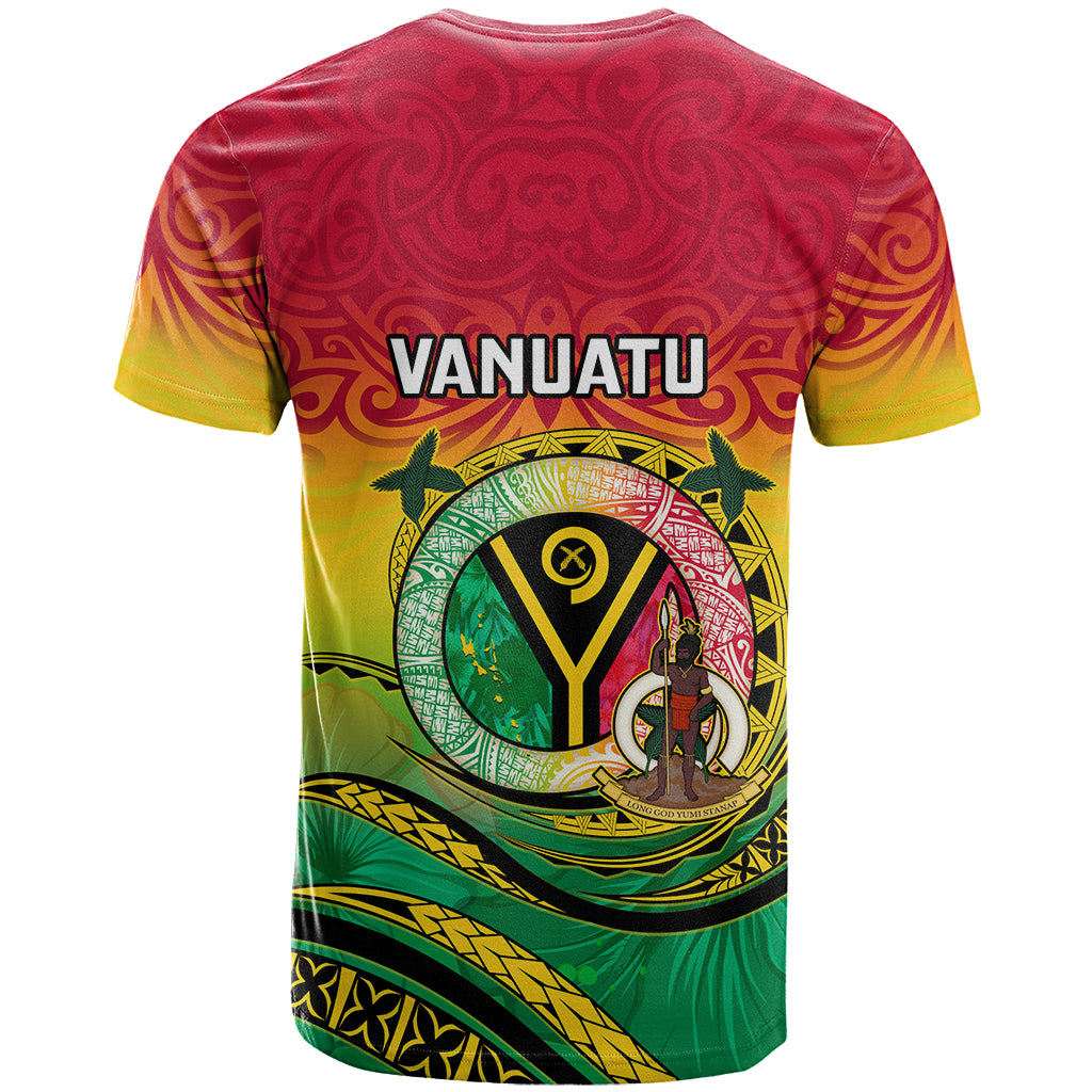 Custom Vanuatu Provinces T Shirt Coat Of Arms Mix Flag - Polynesian Pride