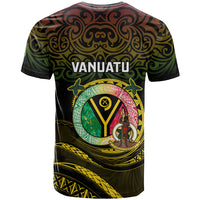 Custom Vanuatu Provinces T Shirt Coat Of Arms Mix Flag - Polynesian Pride
