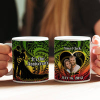 Custom Photo It Is Our Anniversary Ceramic Mug Polynesian Couples Wedding Memorial Gift CTM14