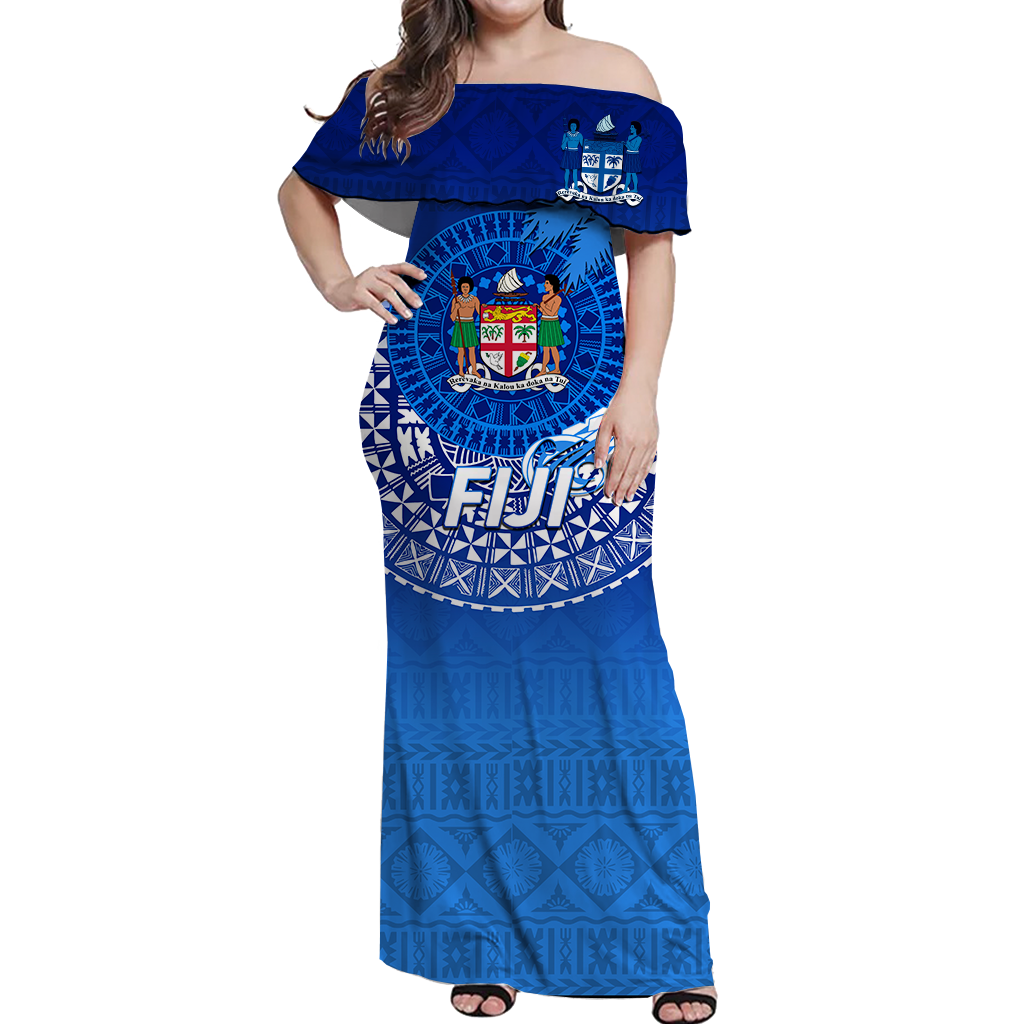 Polynesian Matching Hawaiian Shirt and Dress Fiji Tapa with Tribal Coconut Tree LT12 - Polynesian Pride