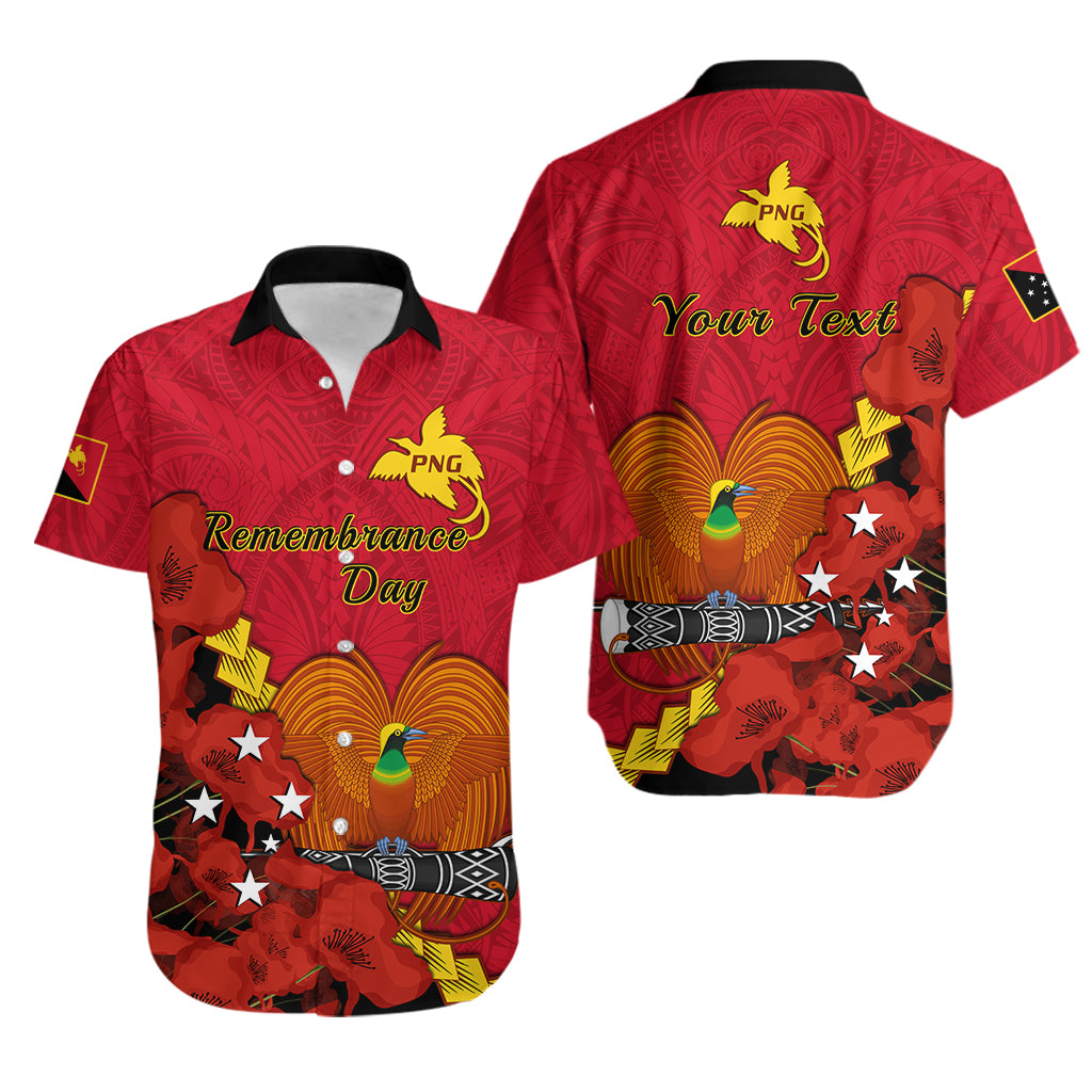 Personalised Papua New Guinea Matching Dress and Hawaiian Shirt Polynesian Remembrance Day LT14 No Dress Red - Polynesian Pride