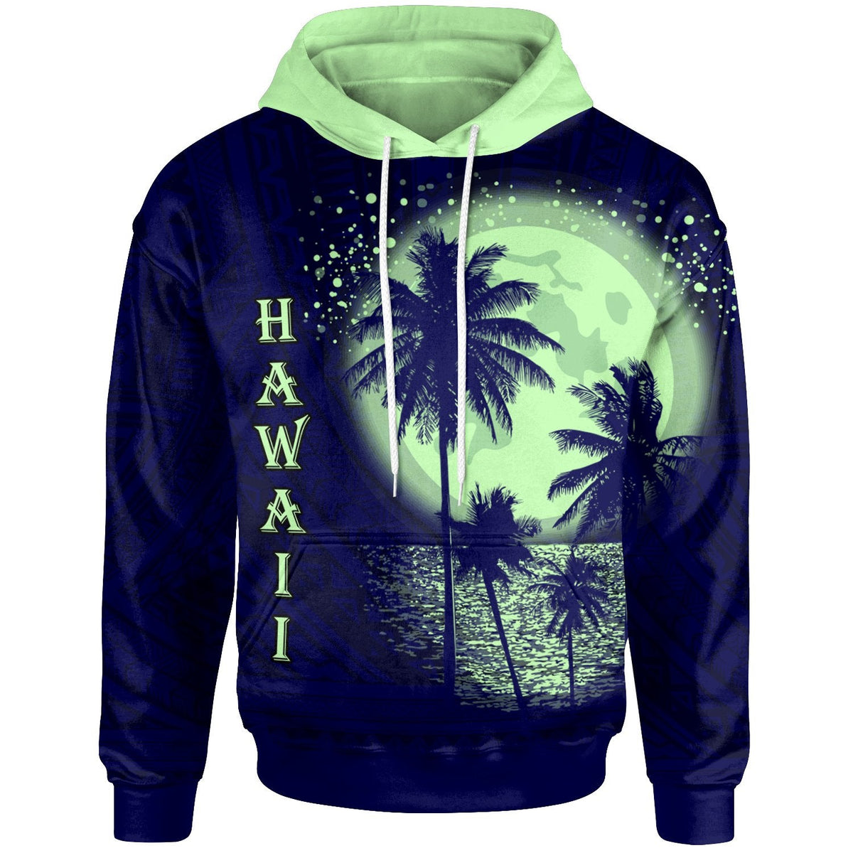 Hawaii Zip up Hoodie The Sea At Night