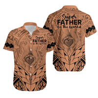 Polynesian Father's Day Gift For Dad Matching Dress and Hawaiian Shirt Super Father In The World Nude Polynesian Pattern LT9 - Polynesian Pride