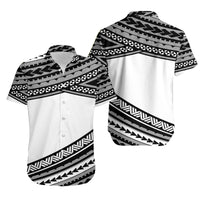 Polynesian Matching Dress and Hawaiian Shirt Simple White LT6 - Polynesian Pride