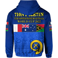 Custom Vanuatu Hoodie Mix Australia and France Flag LT13 - Polynesian Pride