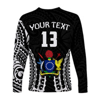 (Custom Text and Number) Cook Islands Long Sleeve Shirt Polynesian Cultural The Best For You LT13 - Polynesian Pride