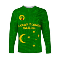 Cocos (Keeling) Islands Long Sleeve Shirt Proud Flag Unique LT13 Unisex Green - Polynesian Pride