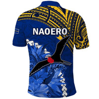 Nauru Coat of Arms Polo Shirt Polynesian With Frigatebird LT9