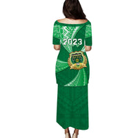 Personalised Tonga Saineha High School Puletasi Dress Class Of Year Tongan Ngatu Pattern LT14 - Polynesian Pride