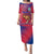 Personalised Father Day Guam Puletasi Dress I Love You Dad Guaman Latte Stone LT14 Long Dress Red - Polynesian Pride