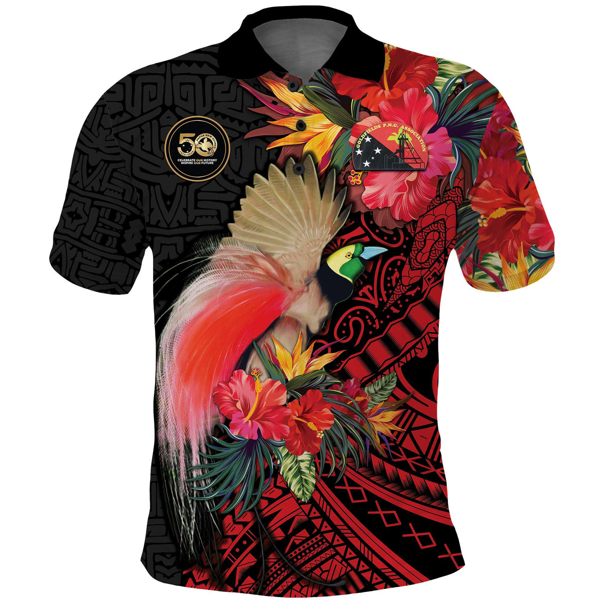 CUSTOMER REQUEST - 09MWP - 19/05/2025 - Polo Shirt - LT05 Black - Polynesian Pride