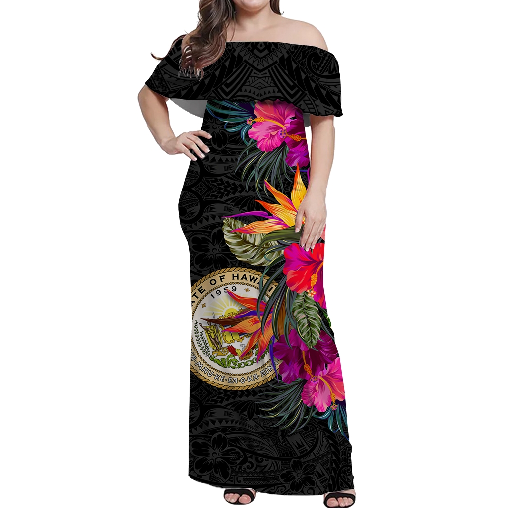 Hawaii Polynesian Hibiscus Matching Tropical Outfits For Couples LT12 - Polynesian Pride