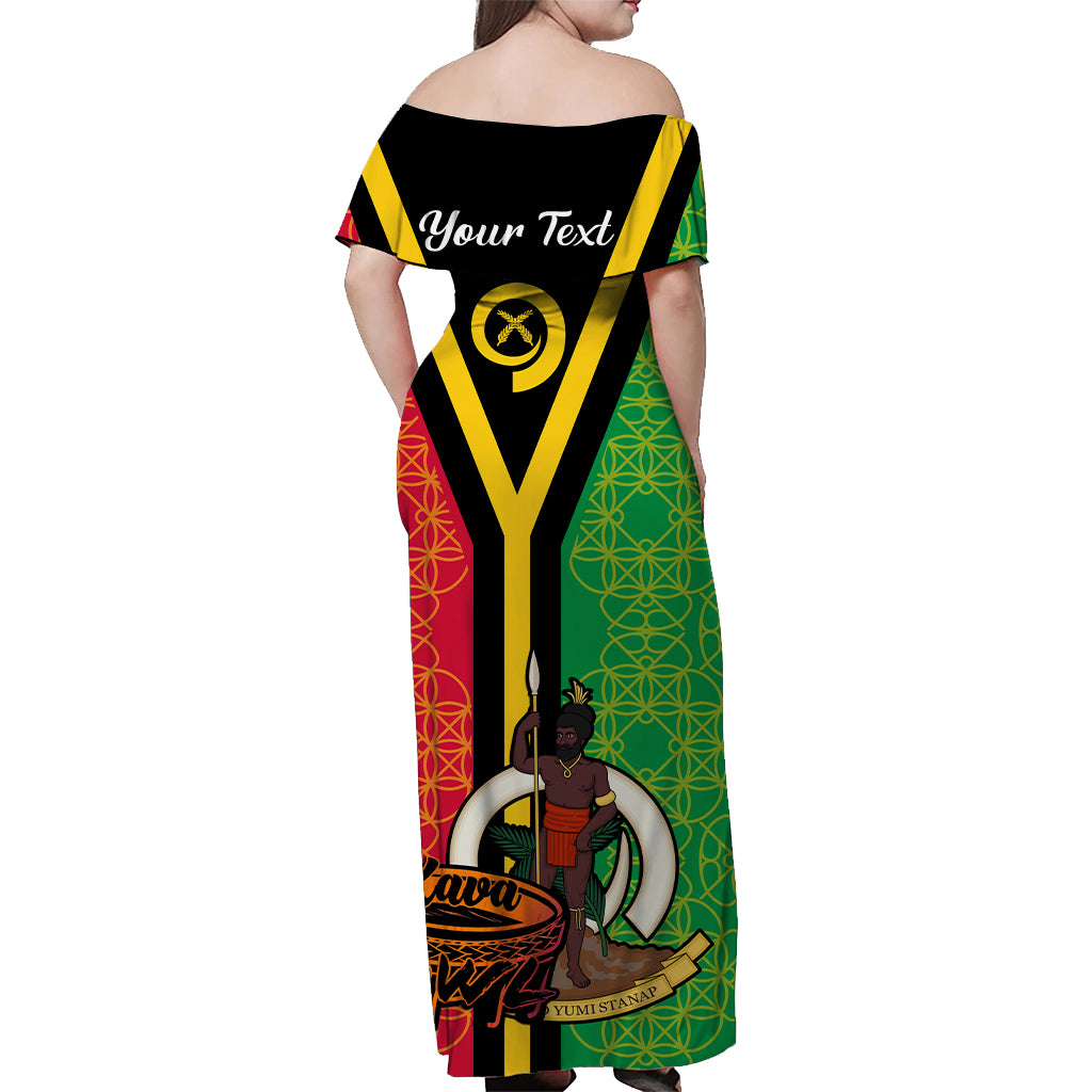 Personalised Vanuatu Kava Bowl Matching Hawaiian Shirt and Dress Sand Drawing Flag LT14 - Polynesian Pride