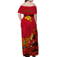 Personalised Papua New Guinea Matching Dress and Hawaiian Shirt Polynesian Remembrance Day LT14 - Polynesian Pride