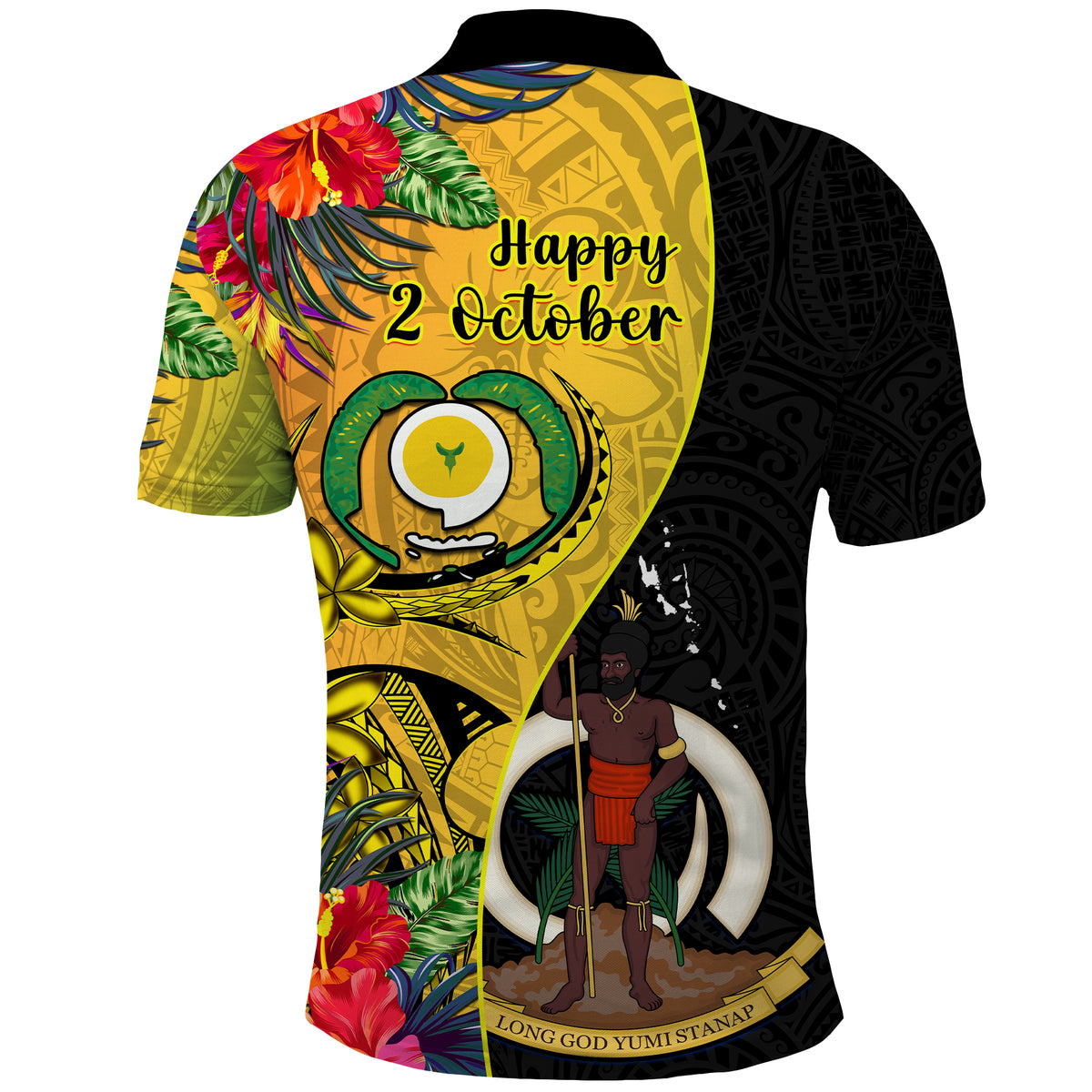 Vanuatu Torba Day Polo Shirt 2023 Coat Of Arms With Flag Style LT14 - Polynesian Pride