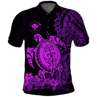 Custom Hawaii Polynesian Polo Shirt Purple Sea Turtles Hawaiian LT13 - Polynesian Pride