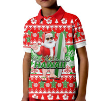 Hawaii Mele Kalikimaka Christmas Polo Shirt KID Cool Santa Claus LT6 Kid Red - Polynesian Pride