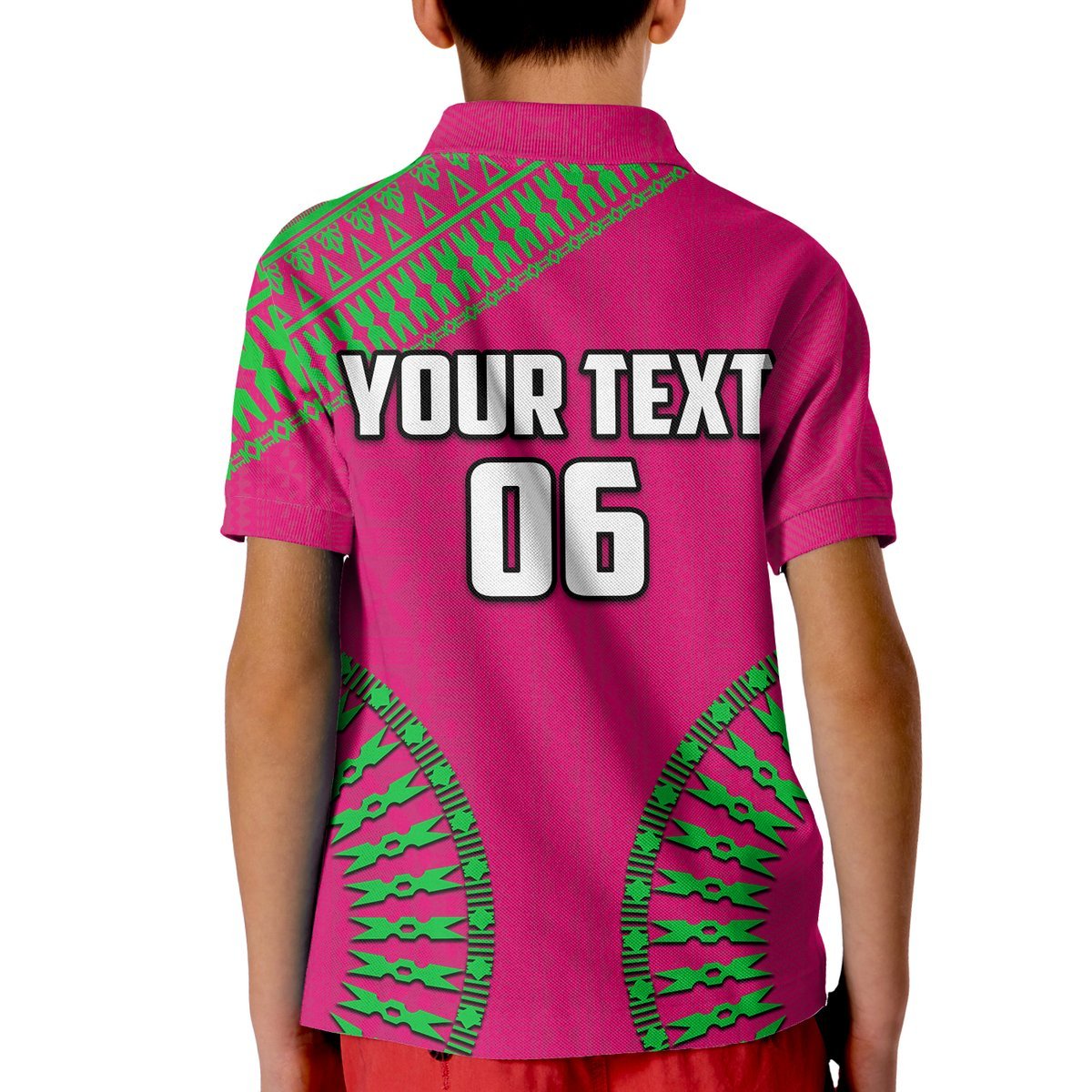 (Custom and Number) Lautoka Fiji Rugby Polo Shirt KID LT6 - Polynesian Pride