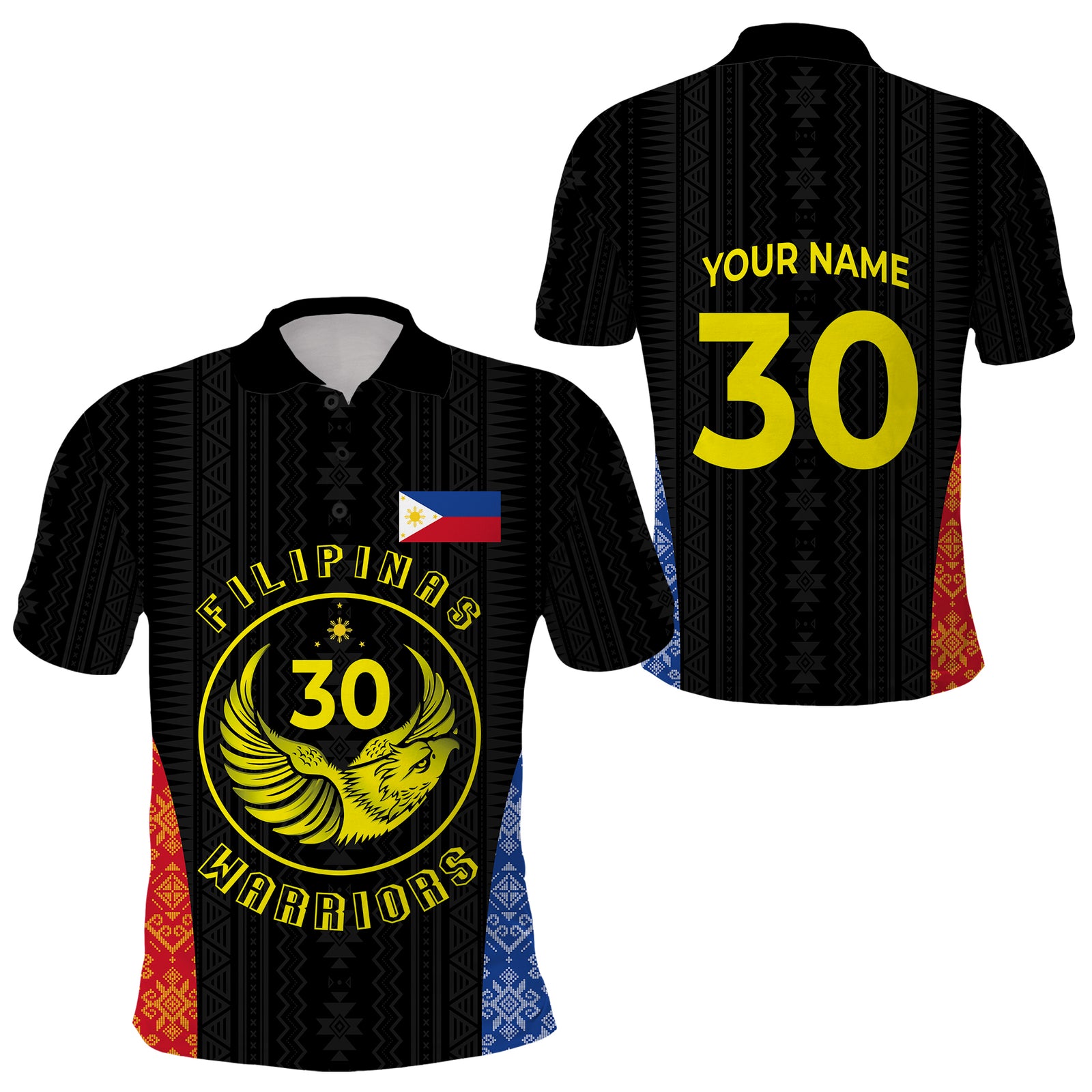 Philippines Basketball Polo Shirt Pilipinas Warriors Black Color LT03