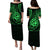 Polynesian Pride Guam With Polynesian Tribal Tattoo and Coat of Arms Puletasi Dress Green Version LT9 Long Dress Green - Polynesian Pride