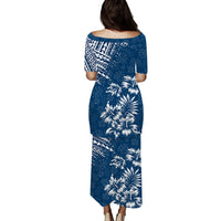 Hawaii Summer Puletasi Dress Mix Polynesian Dark Blue LT6 - Polynesian Pride