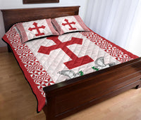 Tonga Quilt Bed Set Be Unique Cross Red Style LT9 - Polynesian Pride